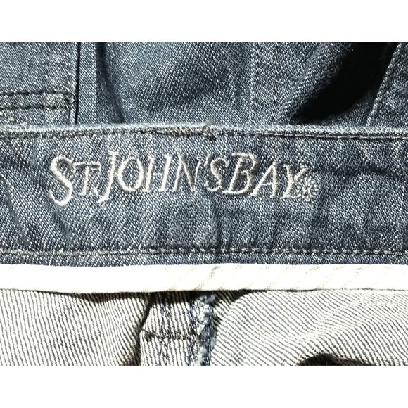 St Johns Bay Jeans Womens Size 14 Straight Leg Gray Denim Stretch - Picture 12 of 12